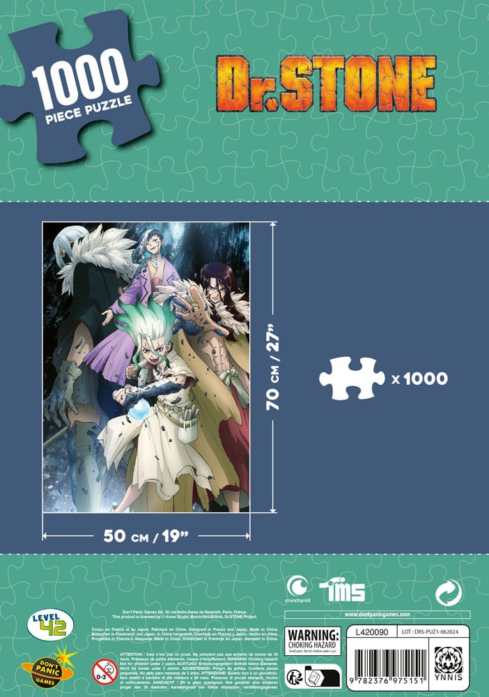 Boîte du puzzle Dr. Stone Characters Level 42 avec les héros