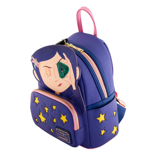 Sac à dos Loungefly Coraline Stars Cosplay avec d'autres accessoires