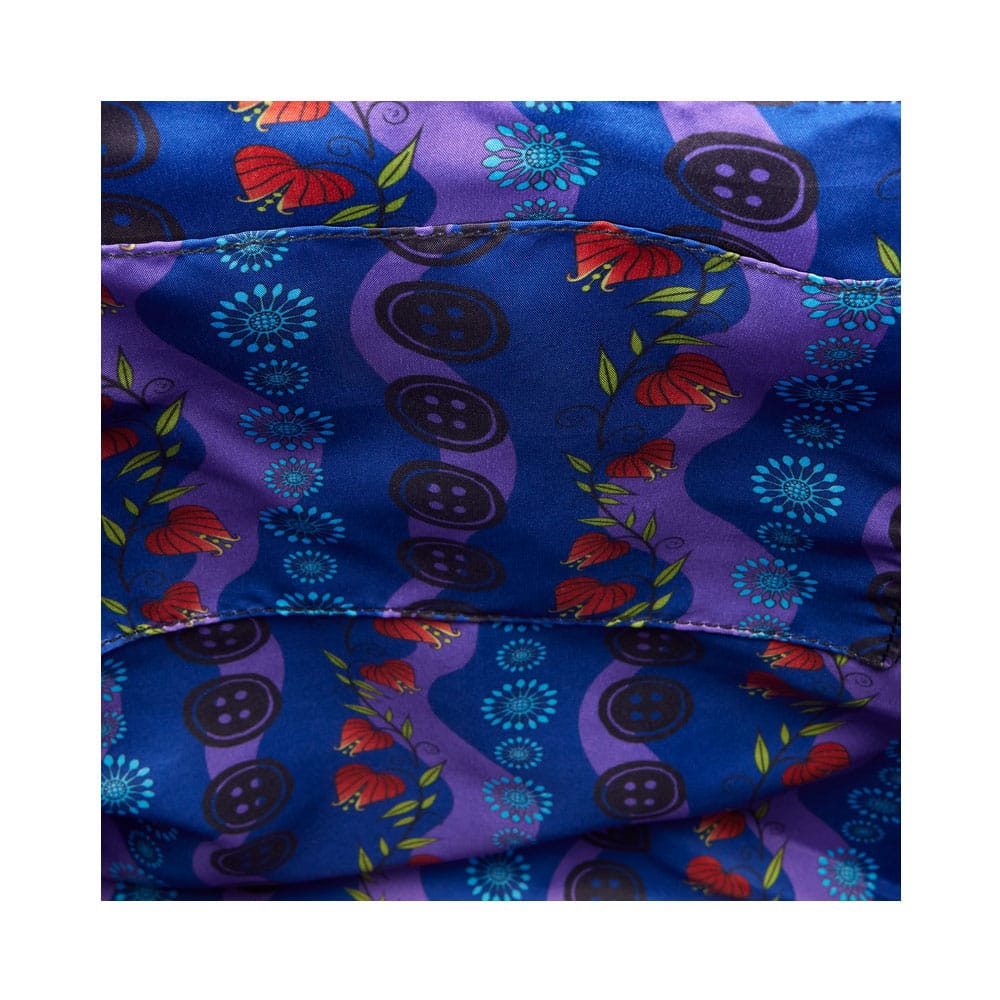 Intérieur du sac à porter Coraline Loungefly, doublure et compartiments