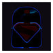 Détail du logo Superman brodé sur le sac à dos Loungefly en nylon