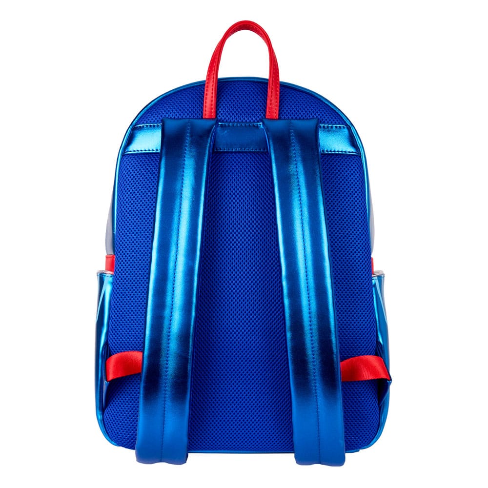 Vue arrière du sac à dos Loungefly Superman, confort et design