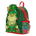Détail du motif Le Grinch sur le sac à dos Loungefly