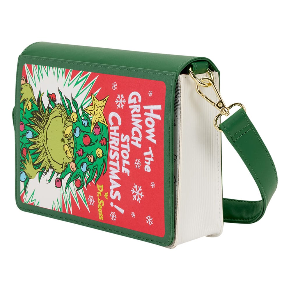 Sac bandoulière Loungefly Grinch Holiday avec bandoulière réglable