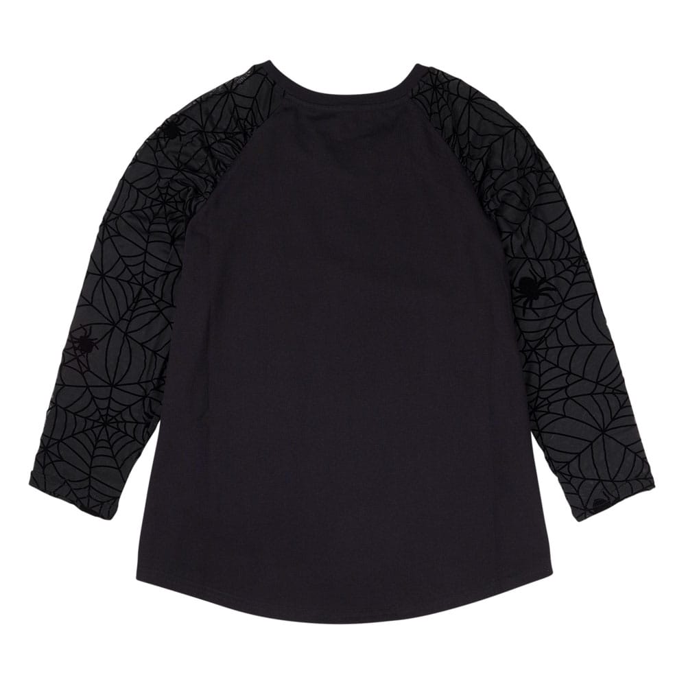 T-shirt Elvira Loungefly Shirred Raglan, coupe unisexe et texture du coton