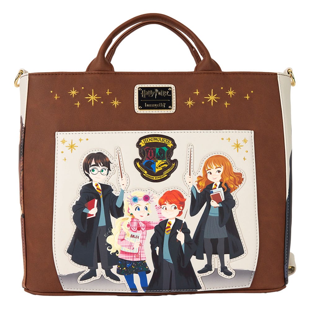 Sac convertible Harry Potter Loungefly Spring en mode sac à dos, vue de face
