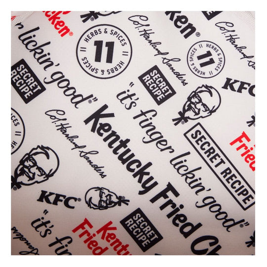 Détail du design poulet frit du sac Loungefly KFC