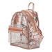 Sac à dos Loungefly Mini Clear Floral porté, montrant sa taille compacte et son style