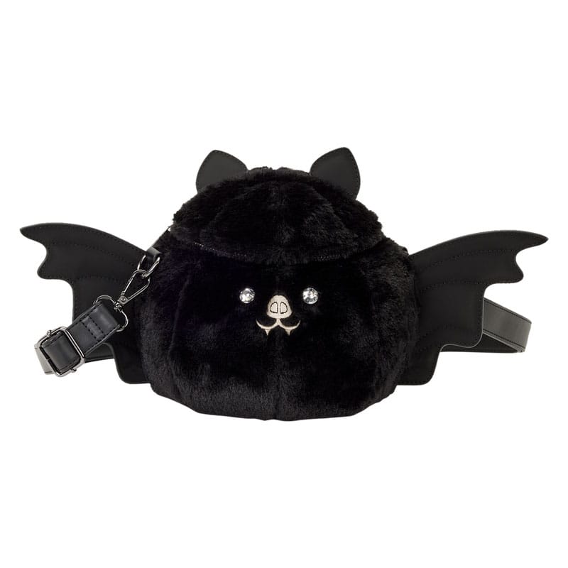 Sac à bandoulière Loungefly Figural Bat, vue de face, cuir synthétique