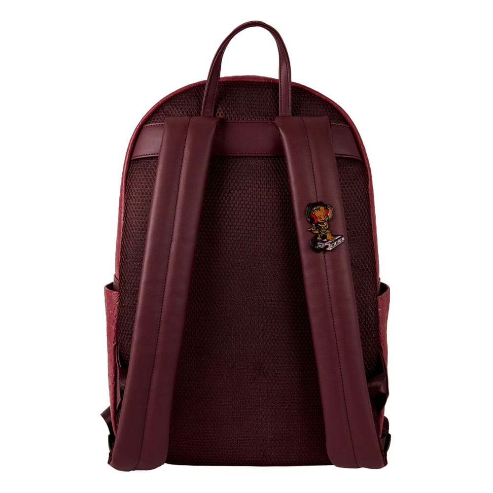 Sac à dos Loungefly Groot de profil, montrant les bretelles