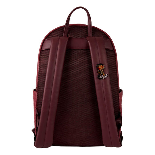 Sac à dos Loungefly Groot de profil, montrant les bretelles