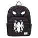 Sac à dos Loungefly Spider-Man vue de face, motif toile d'araignée et yeux blancs