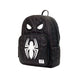 Détail du logo Marvel et Loungefly sur le sac à dos Spider-Man