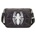 Sac bandoulière Spider-Man Loungefly vue de face avec motif toile