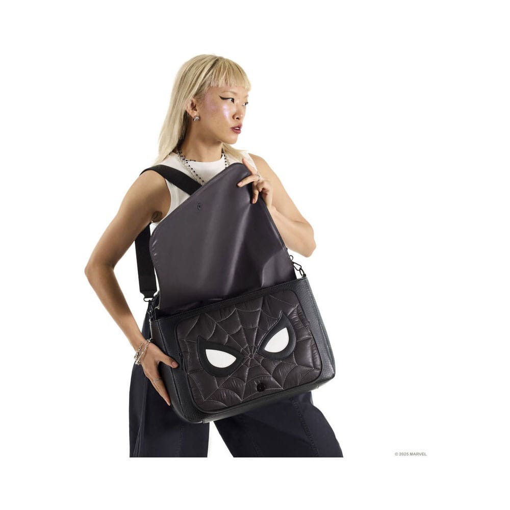 Sac à bandoulière Marvel Loungefly sur fond blanc, présentation produit