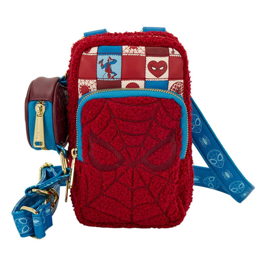 Sac bandoulière Loungefly Spider-Man Marvel avec porte-monnaie intégré, vue de face