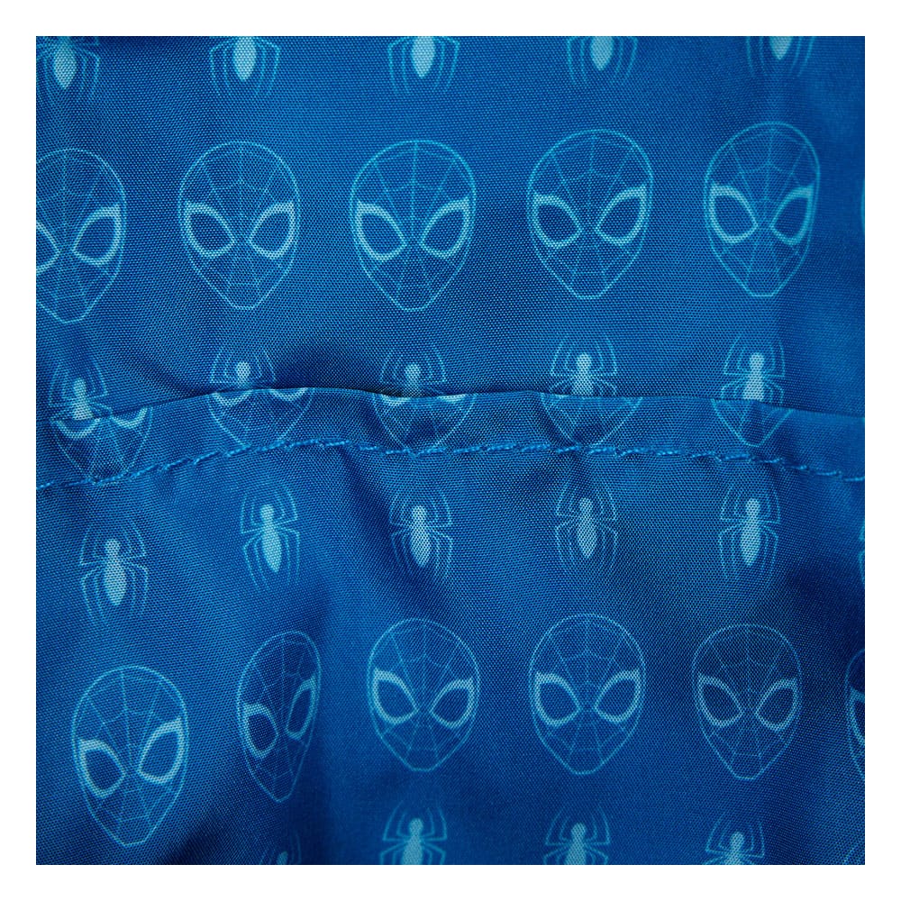 Intérieur du sac Loungefly Spider-Man, compartiment pour téléphone et porte-monnaie