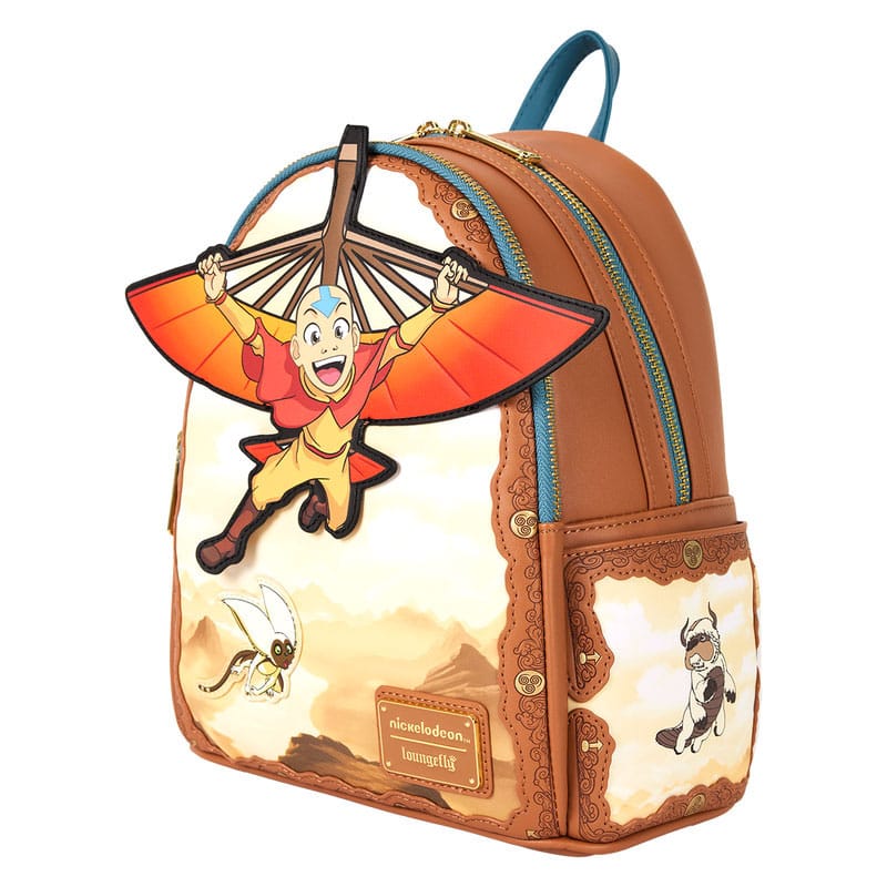 Vue latérale du mini sac à dos Loungefly Avatar Aang