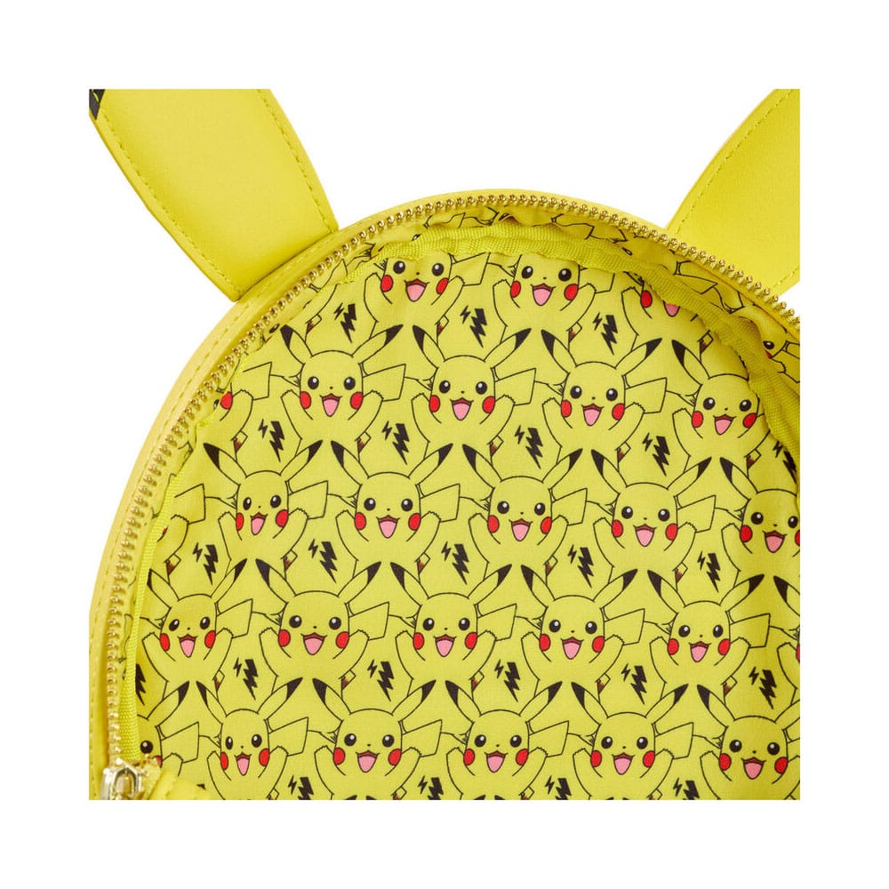 Détail du design minimaliste de Pikachu sur le sac à dos Loungefly