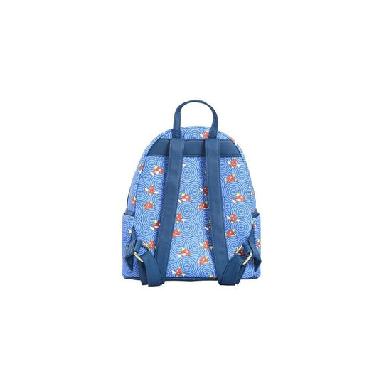 Vue latérale du sac à dos Loungefly Pokémon Magikarp avec bretelles