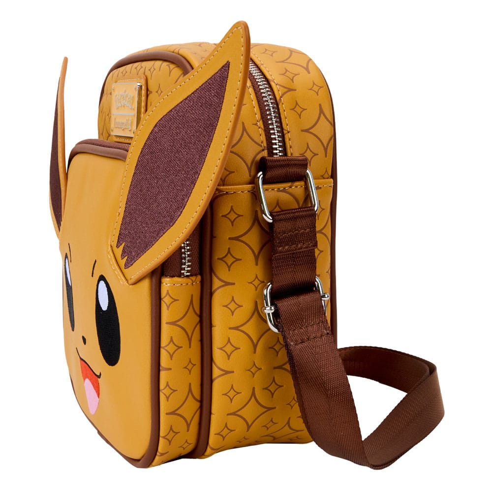 Détail du sac Loungefly Eevee en cuir synthétique, texture et finitions