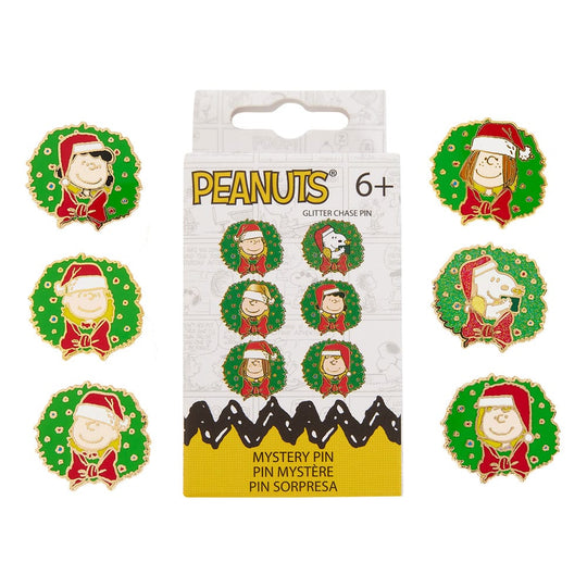 Assortiment de 12 pin's émaillés Peanuts Loungefly Blind Box Snoopy et amis Holiday