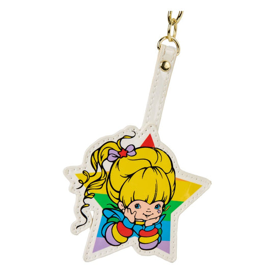 Détail du motif Blondine et arc-en-ciel sur sac Loungefly