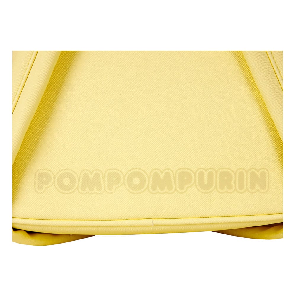 Détail du motif Pompompurin et des bretelles ajustables du sac