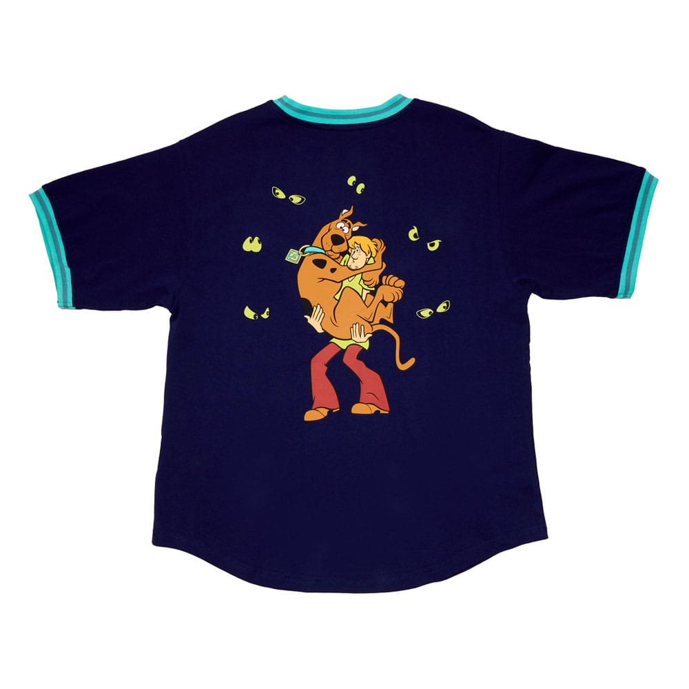 Détail du tissu en jersey de coton du T-shirt Loungefly Scooby-Doo