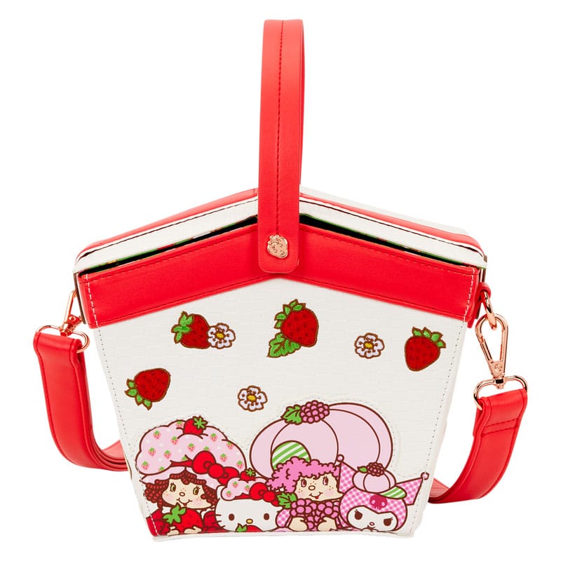 Sac à bandoulière Loungefly Sanrio Strawberry Shortcake en PU, vue de face