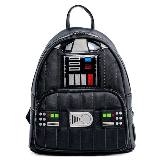 Mini sac à dos Loungefly Star Wars Darth Vader Light Up, vue de face illuminée
