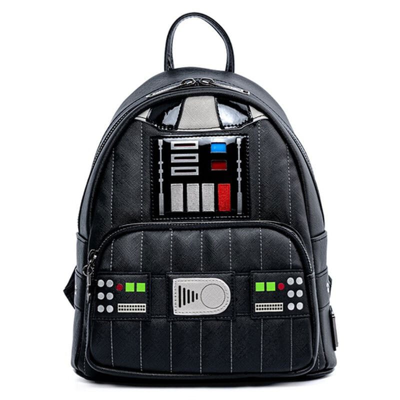Mini sac à dos Loungefly Star Wars Darth Vader Light Up, vue de face illuminée