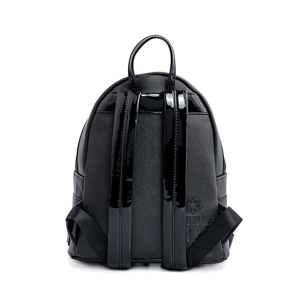 Détail de la matière en cuir synthétique et des finitions du sac Loungefly