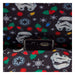 Détail du motif Stormtrooper festif sur le sac à dos Loungefly