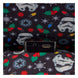Détail du motif Stormtrooper festif sur le sac à dos Loungefly