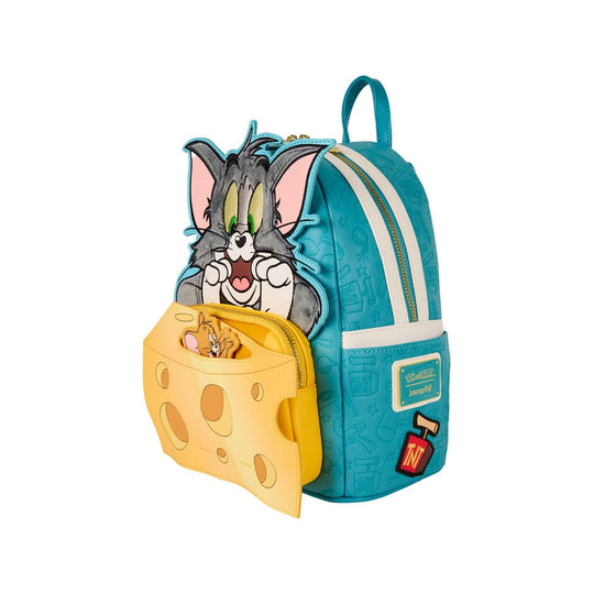Détail du design du mini sac à dos Tom & Jerry Loungefly, gros plan