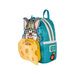 Détail du design du mini sac à dos Tom & Jerry Loungefly, gros plan