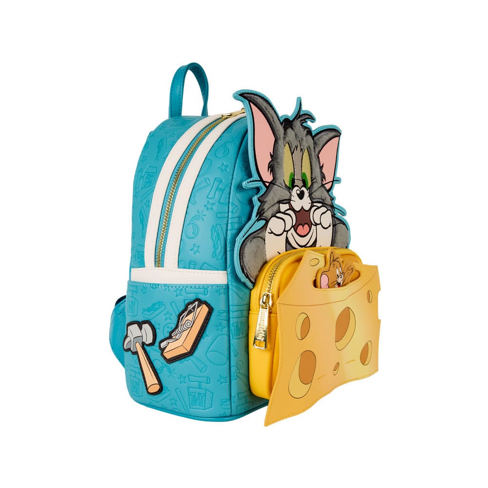 Vue arrière du sac à dos Loungefly Tom & Jerry avec bretelles
