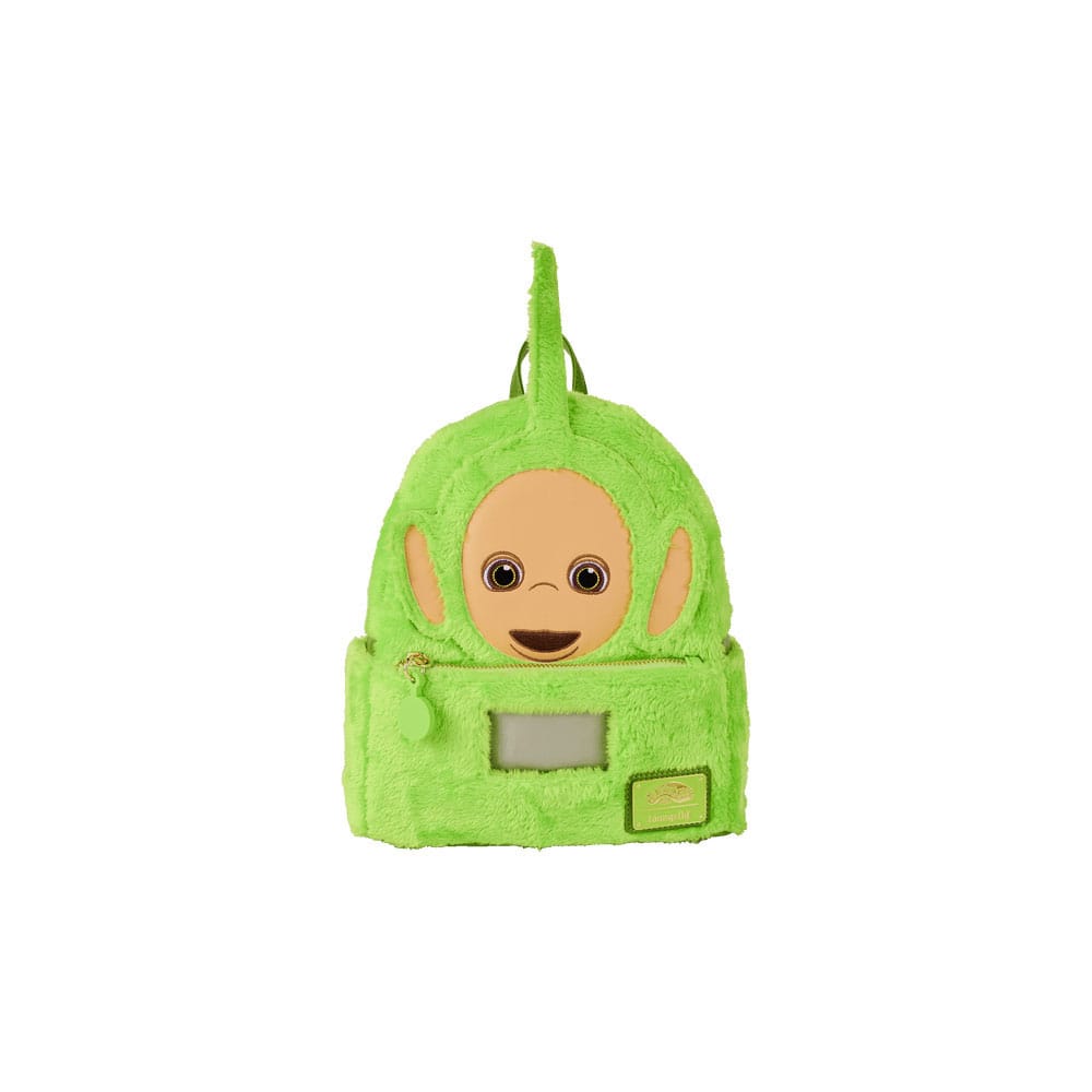 Mini sac à dos Loungefly Teletubbies Dipsy vert, vue de face avec antenne