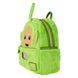 Détail du mini sac à dos Loungefly Teletubbies Dipsy, fermeture éclair et texture du cuir PU