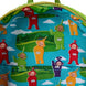 Mini sac à dos Loungefly Dipsy Teletubbies porté par une personne, illustrant la taille et le style