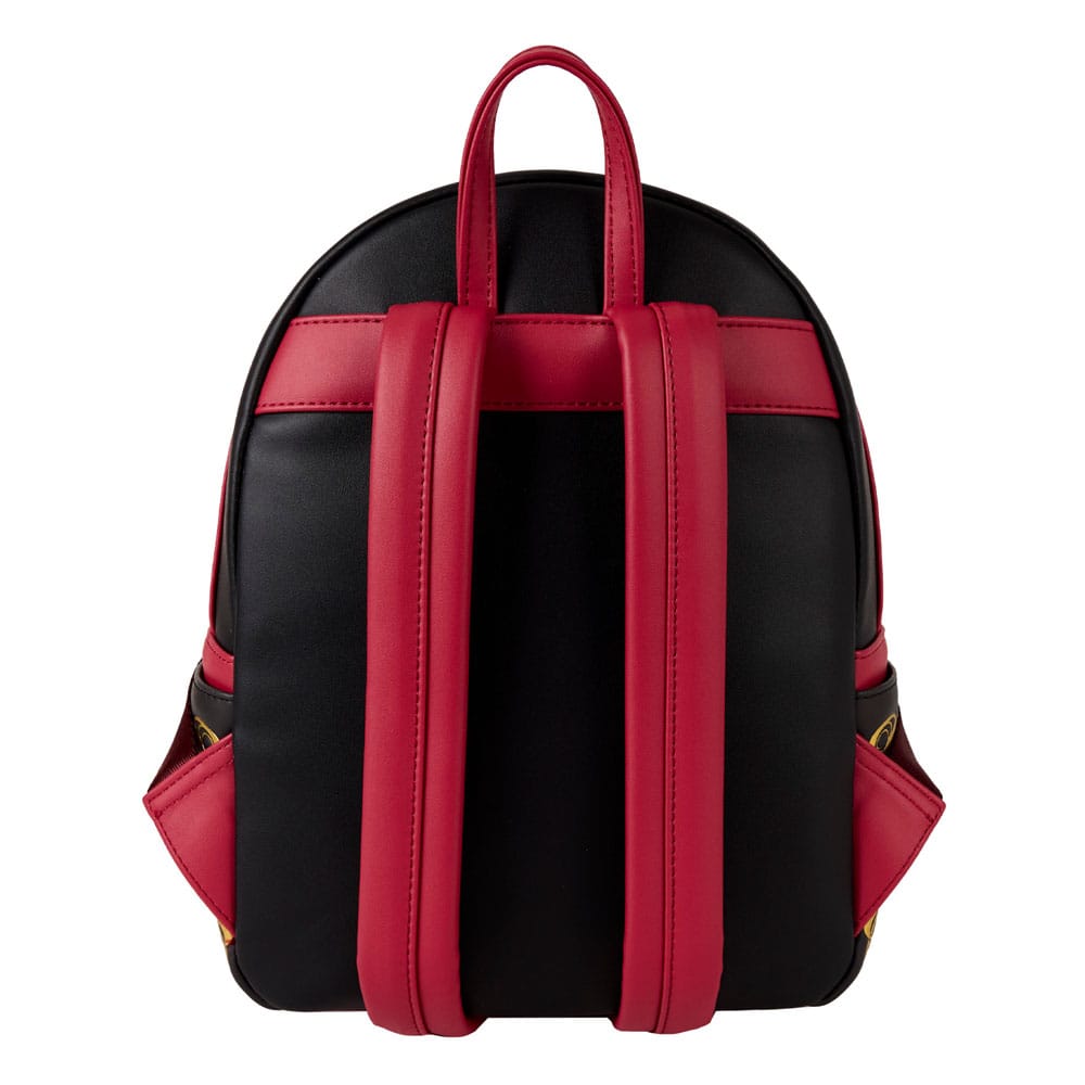 Détail du mini sac à dos Loungefly Bride of Frankenstein Universal Monsters, gros plan sur la matière et les finitions