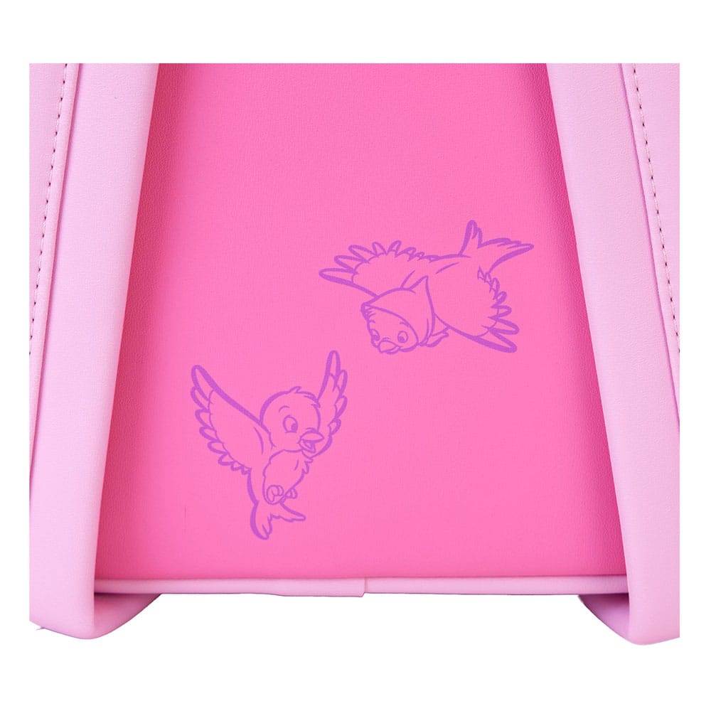 Intérieur du sac à dos Loungefly montrant la doublure et le compartiment