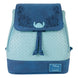 Mini sac à dos Loungefly Disney Stitch brodé, vue de face, détails des broderies et oreilles de Stitch.
