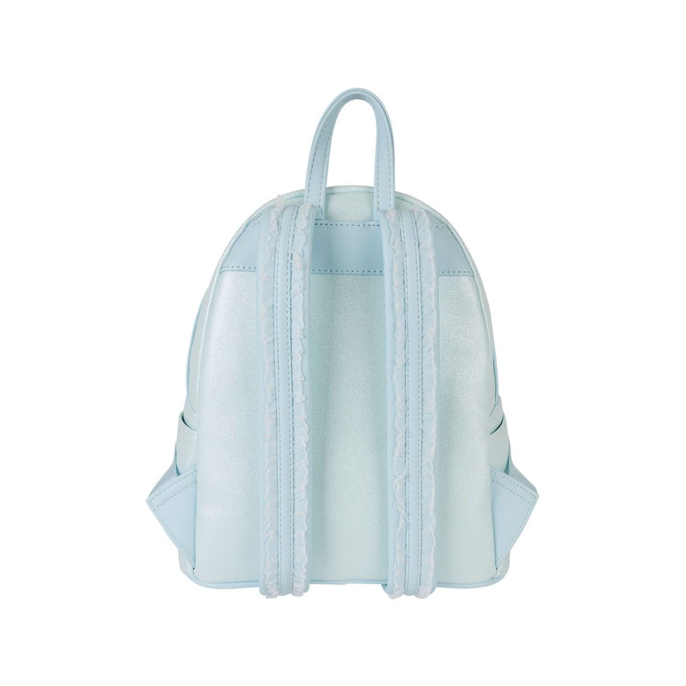 Vue latérale du mini sac à dos Cendrillon Loungefly, montrant la profondeur