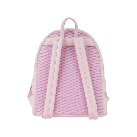 Sac à dos Loungefly Minnie Mouse Tie Dye porté sur le dos