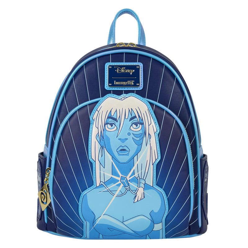 Mini sac à dos Loungefly Disney Atlantis Kida, vue de face avec détails du design