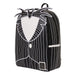 Détail du design Jack Skellington sur sac à dos Loungefly