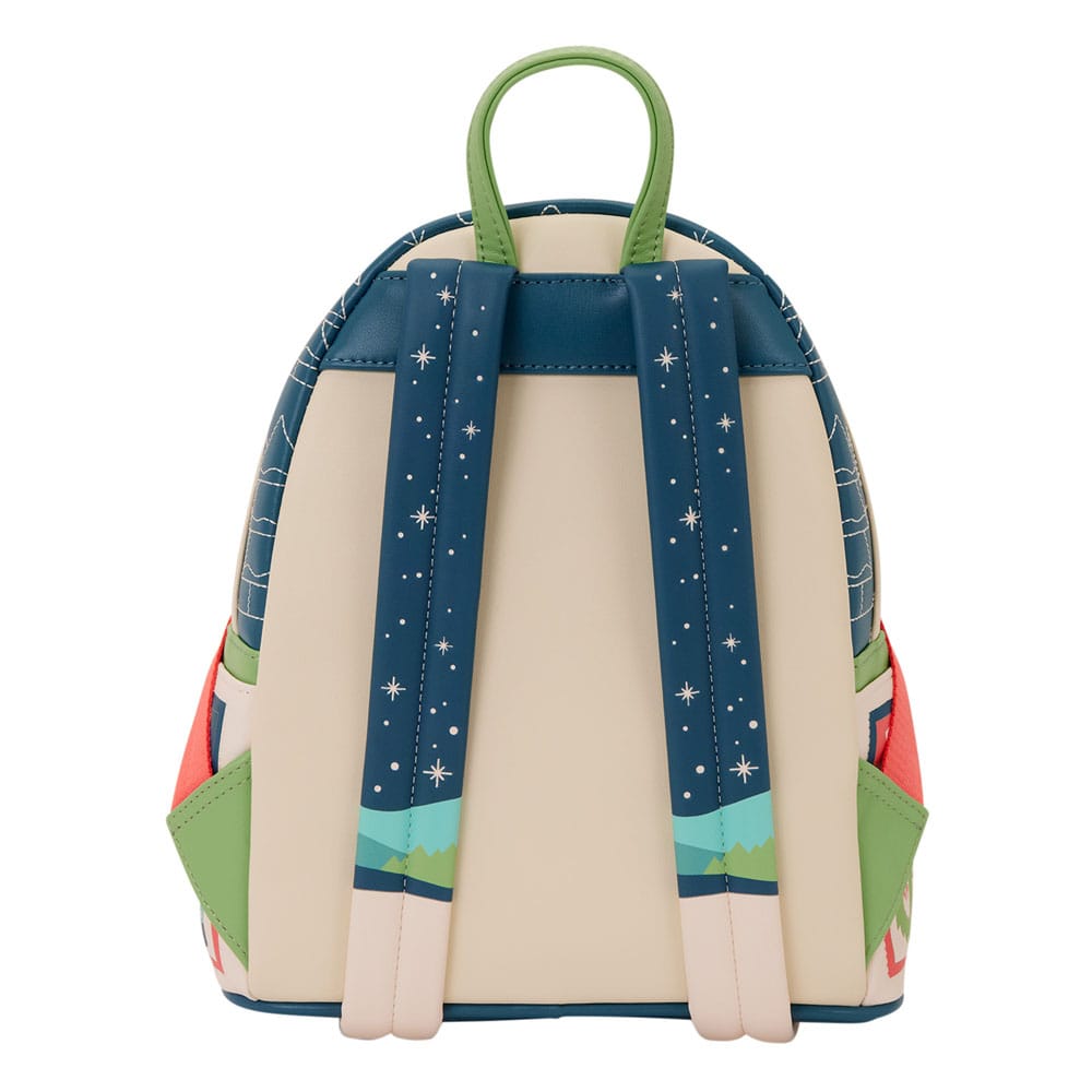 Sac à dos Loungefly Disney Mickey Minnie Holiday, vue latérale avec motif