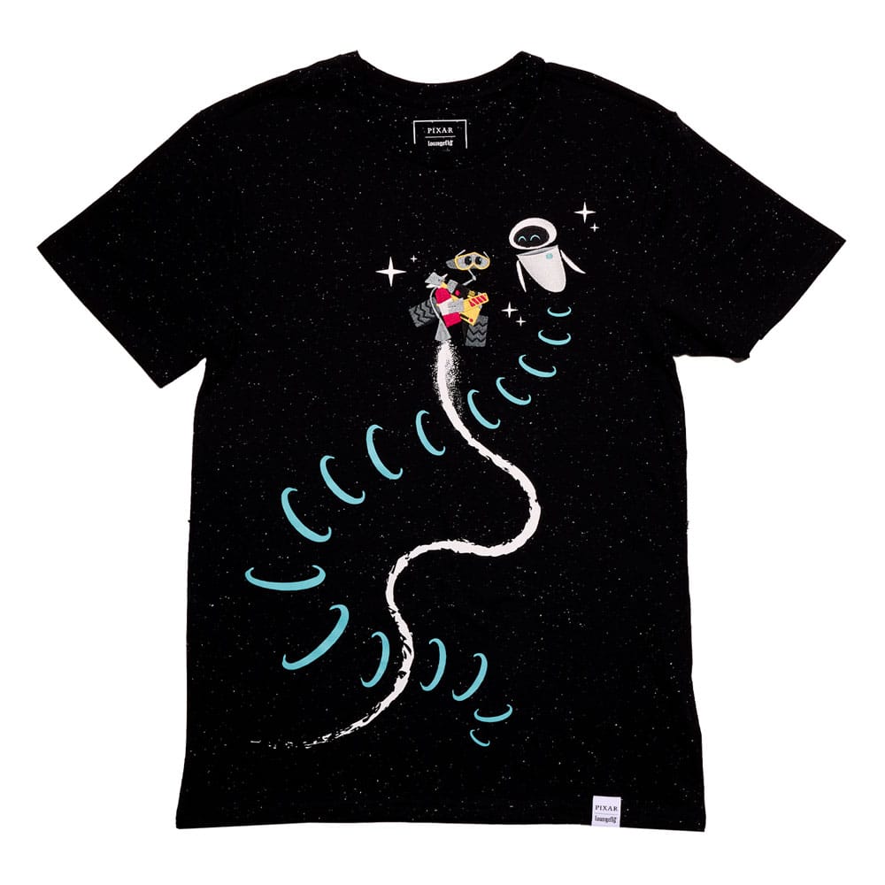 T-shirt Loungefly Pixar Wall-E & Eve unisexe, vue de face avec le motif principal