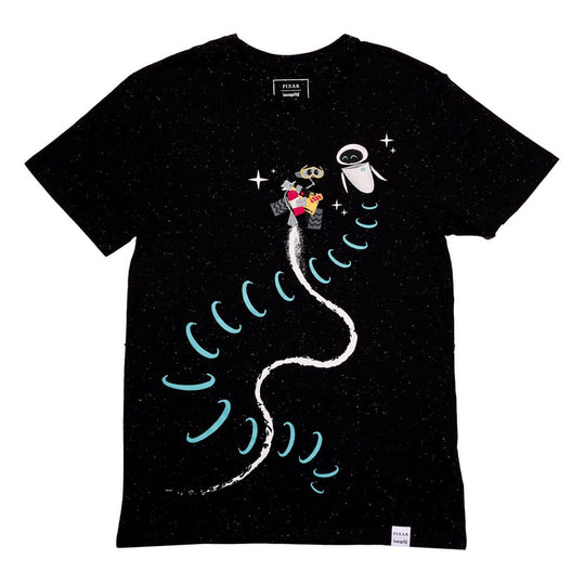 T-shirt Loungefly Pixar Wall-E & Eve unisexe, vue de face avec le motif principal